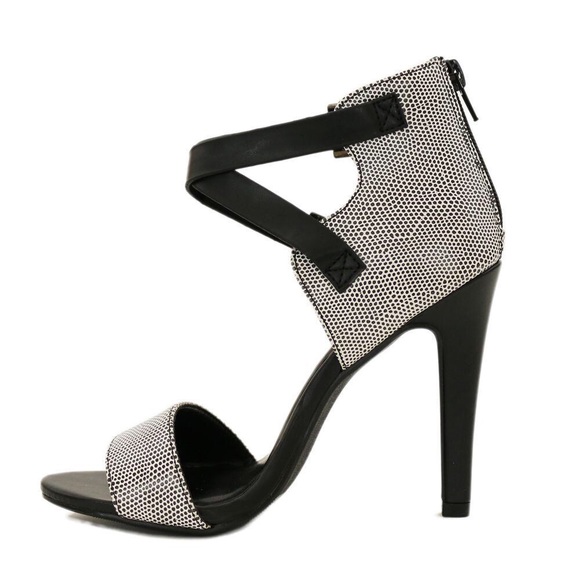 rhoda Black White Reptile sandal - Picture 6 of 8